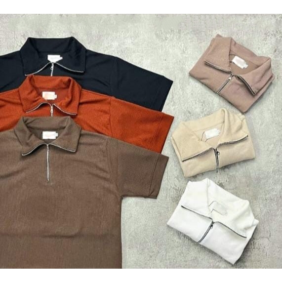 NAiNTi Half Zipper Polo Knit