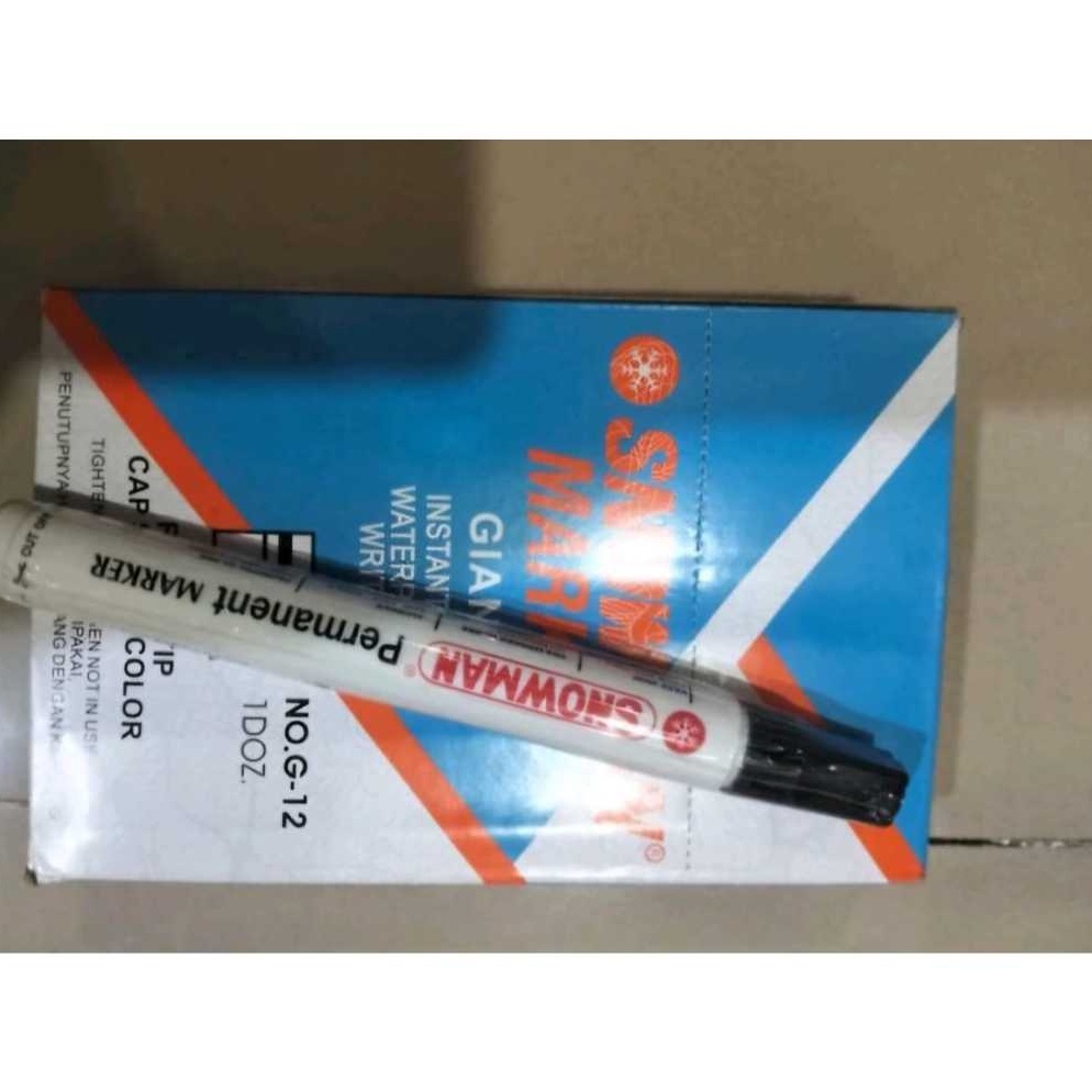 

KODE J56L Spidol Snowman PERMANENT G12 isi 1BOX 12pcs 1lusin