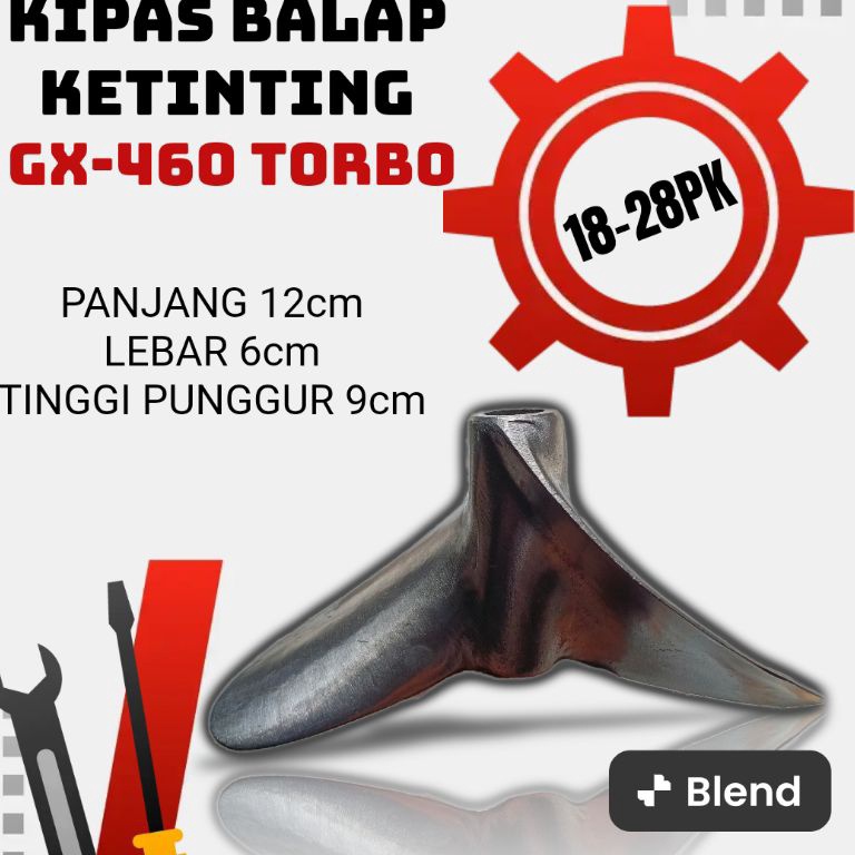 KODE Q85G KIPAS BALAP KETINTING 1828PK Gx46 TORBO AS 34