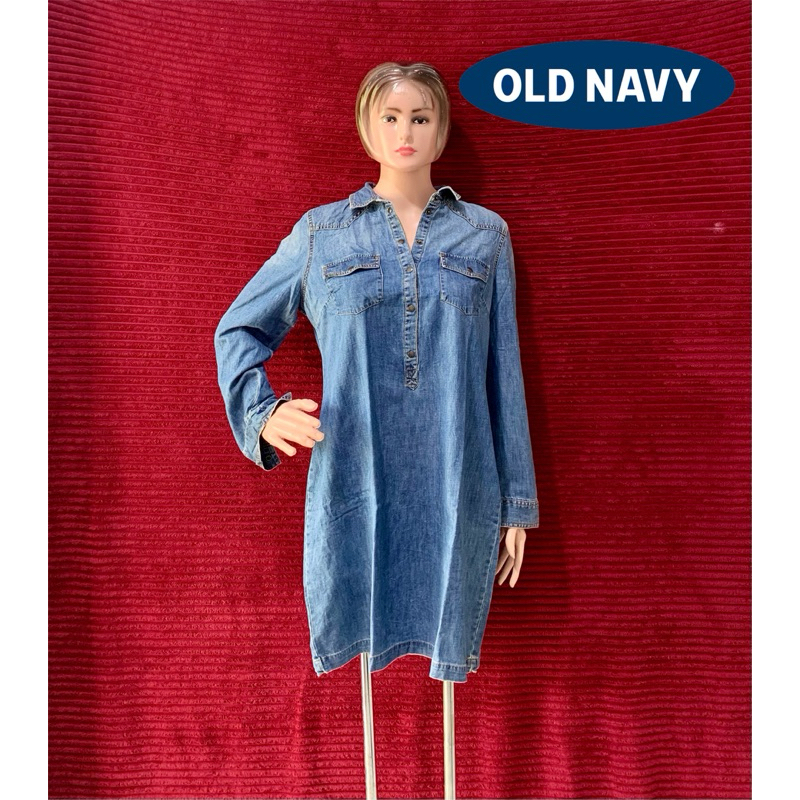 TUNIK DRESS KEMEJA JEANS WANITA BRAND OLD NAVY