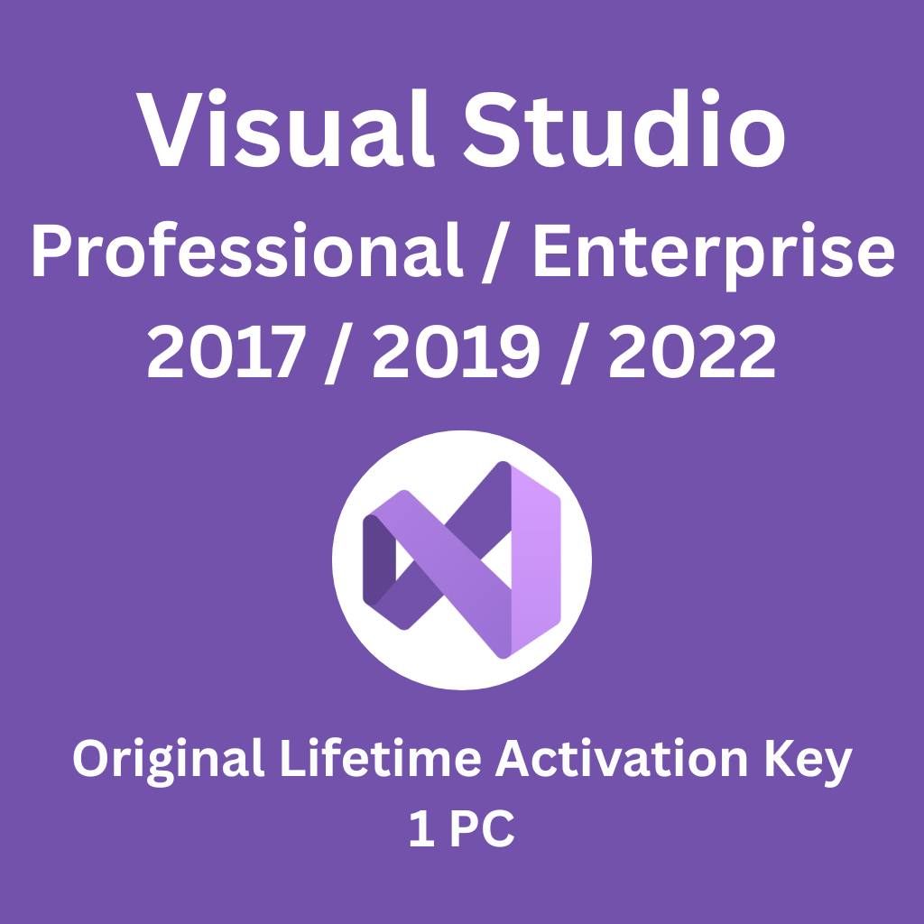 Visual Studio Professional / Enterprise 2022 | 2019 | 2017 Original Lifetime Activation Key