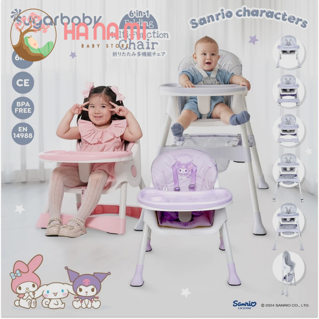 Sugar Baby 6in1 Folding Multi-Function Chair Kursi Makan Bayi