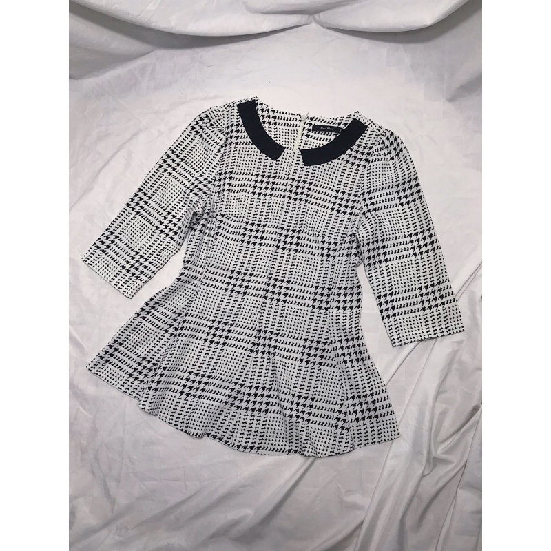 Nego Boskuu > Neu’Mor Executive Printed Blouse Original - White/Black (Outfit/Pakaian)|Preloved/2nd/