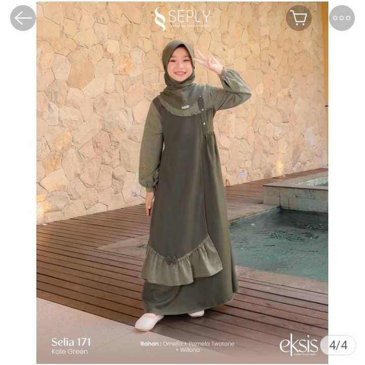 Sarimbit Gamis Anak Selia 171 Dress Muslim Anak By Seply Ethica