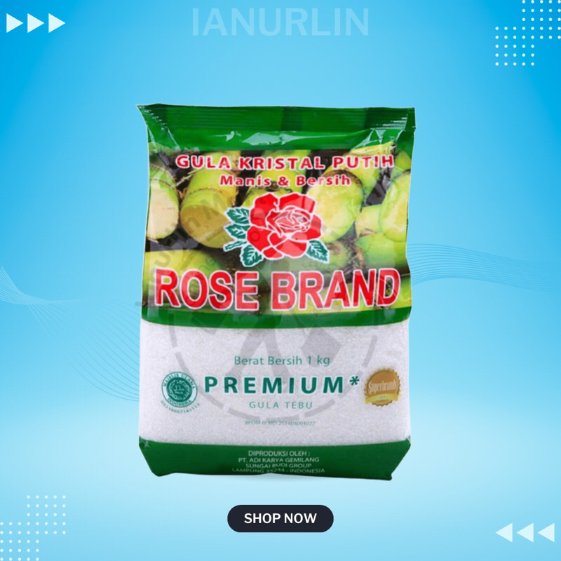 

ROSE BRAND GULA PASIR KRISTAL PUTIH PREMIUM 1kg - Kebutuhan Memasak Gula Pasir