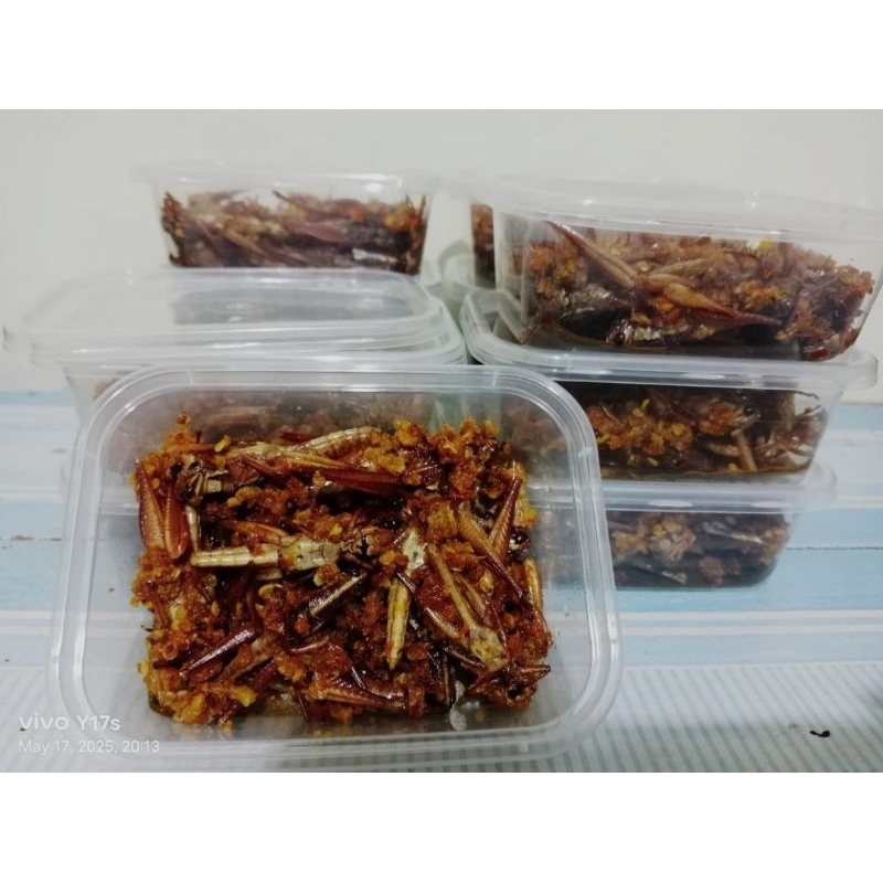 

belalang goreng pedas gurih
