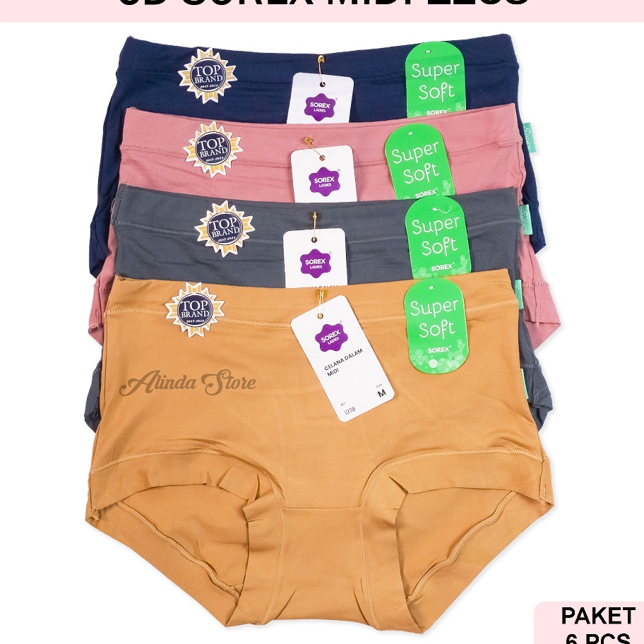 Baru Sorex Celana Dalam Wanita Jumbo 3 Pcs 6 Pcs Lusinan 1238 Super Soft