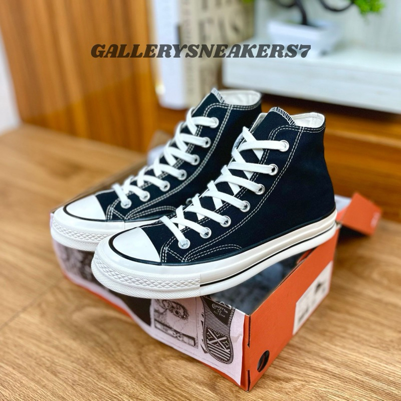 Sepatu Converse 70s Chuck Taylor High Black White Egret Premium BNIB High Quality Sneakers Convers C