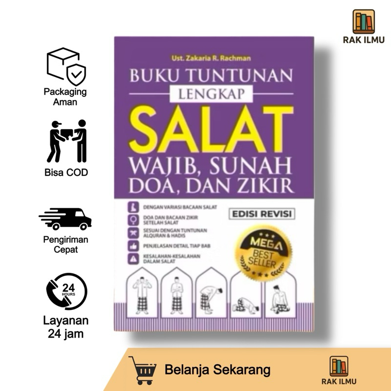 Buku Tuntunan Lengkap Salat Wajib Sunah Doa Dan Zikir Edisi Revisi - Zakaria R. Rachman