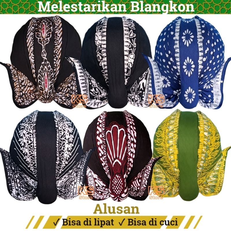 blangkon jawa lipat anak alusan dewasa dicuci