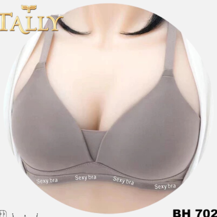 TALLY Bra Busa Tipis Tanpa Kawat Bahan Nylon Cup B Kait 3 Bh Harian Nyaman BH 722