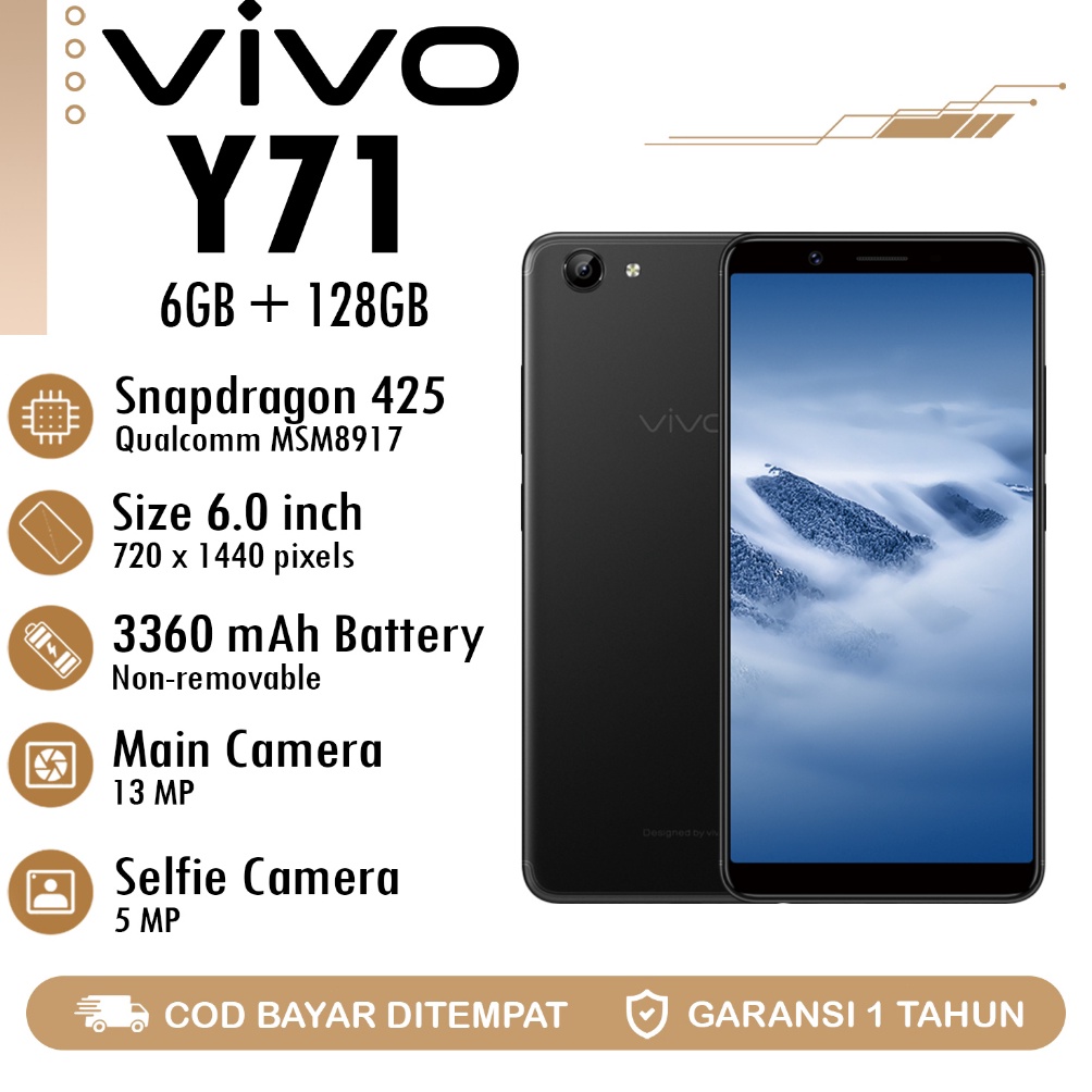 KODE K82F HP VIVO Y71 6128GB Hp Murah Smartphone Fullset Garansi 12 Bulan