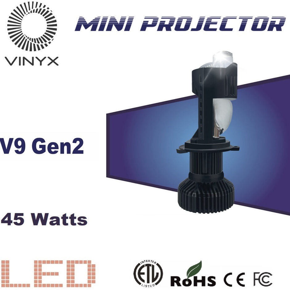 KODE I84G Lampu LED VINYX V9 Gen2 45W Projie H4 Mini Projector Gen 2 Lens Lensa Mobil Motor Headligh