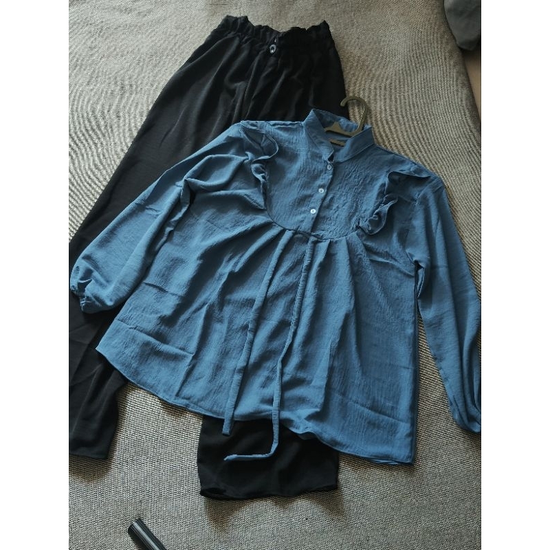 one set blouse crinkle