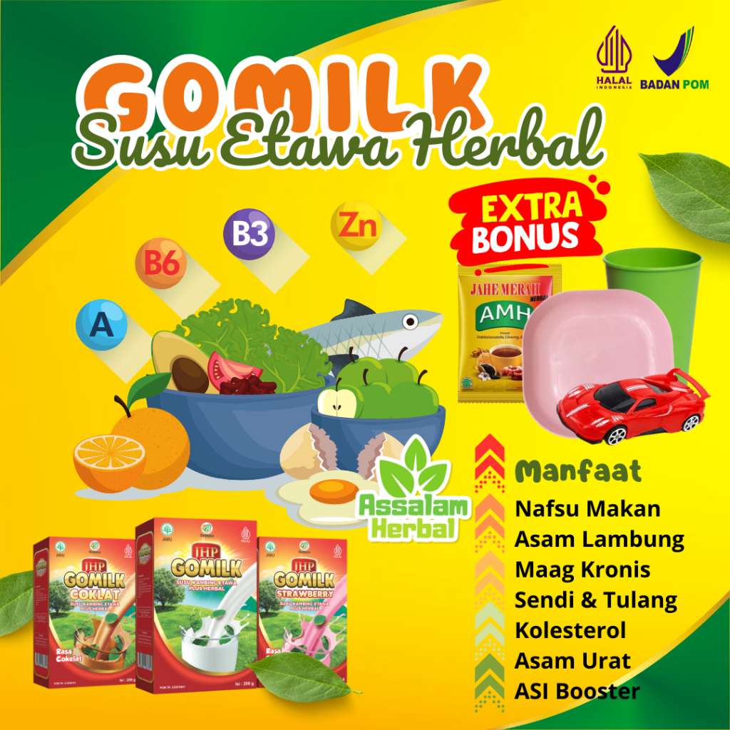 

GOMILK Susu Kambing Etawa Booster Gizi Nutrisi Alami Tubuh Kuat Sehat Cocok Semua Usia