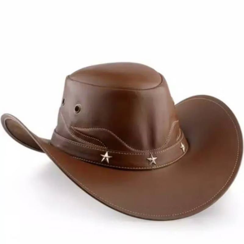 topi Koboy kulit • topi kulit model Koboy asli garut