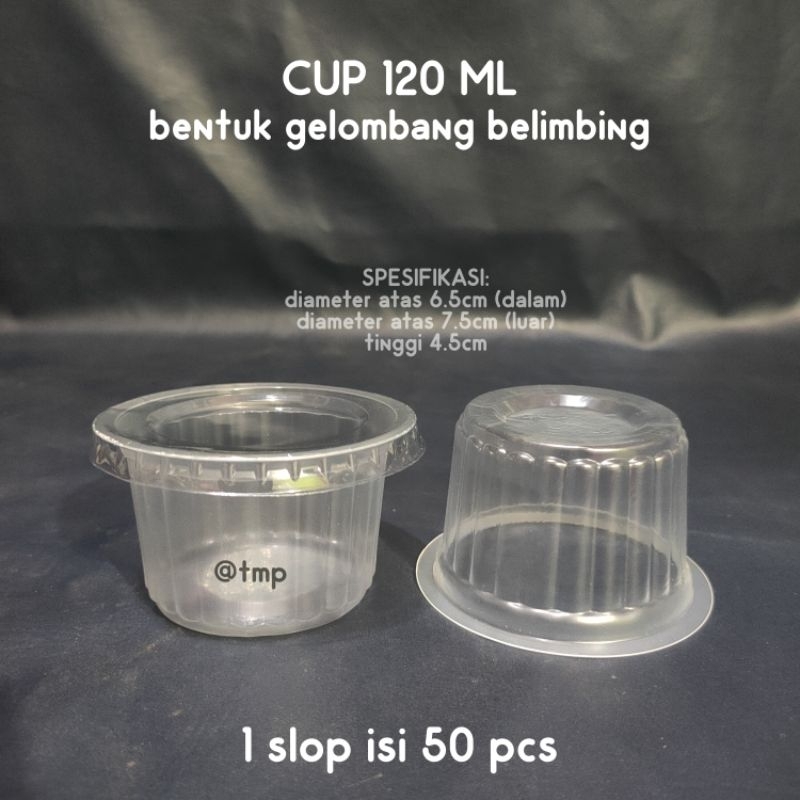 Cup 120ml isi 50 pcs / Cup Puding / Cup Jelly / Cup Agar² / Cup Es Cream