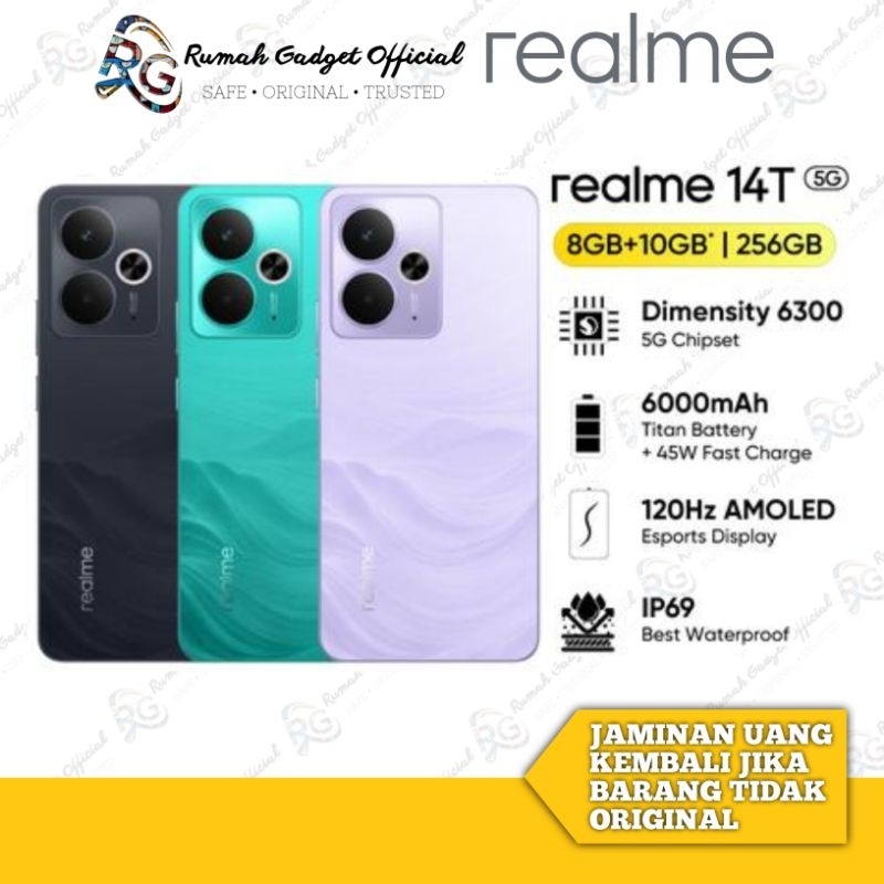 Realme 14T 5G 8GB/256GB Original Bergaransi Resmi Realme Indonesia