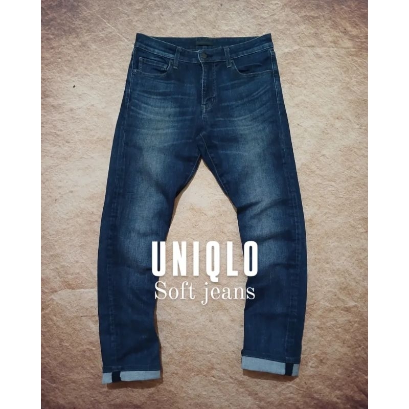 Jeans pria UNIQLO soft denim keren recomend second/bekas/preloved