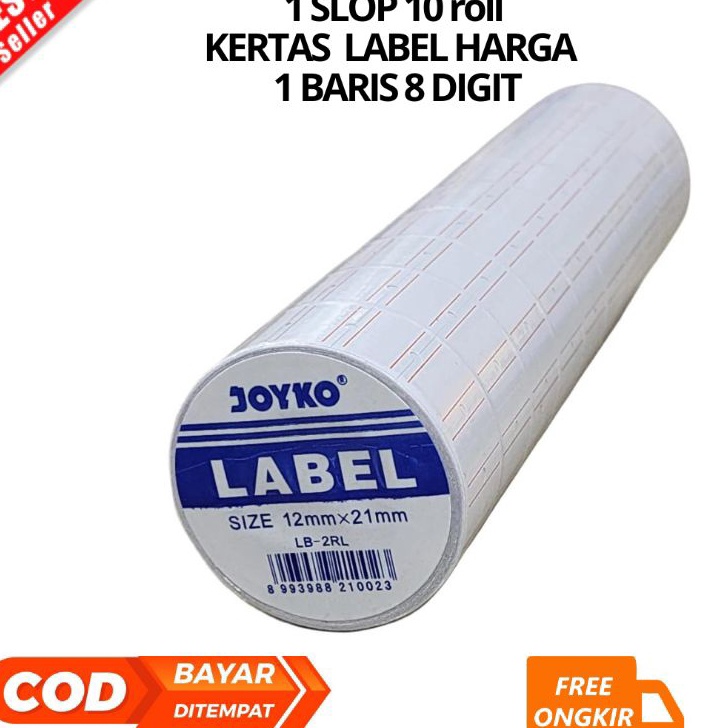 

Flash Sale SLP BAYAR DI TEMPAT 1 SLOP 1 Roll Rol Label Harga Kertas Label Harga Joyko 1 Baris 8 digit Refil Isi Ulang