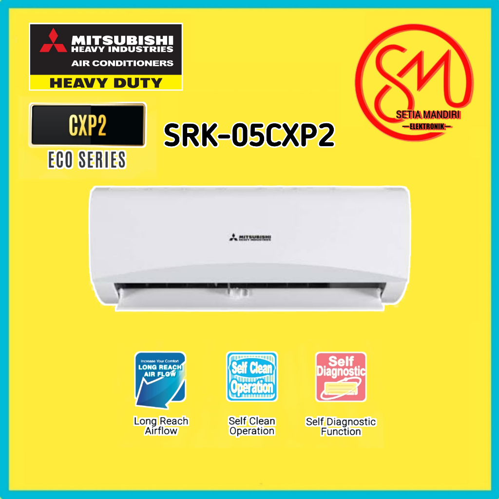AC MITSUBISHI 0.5 1/2 PK - SRK 05 CRP - 0.5PK 1/2PK - R410 THAILAND