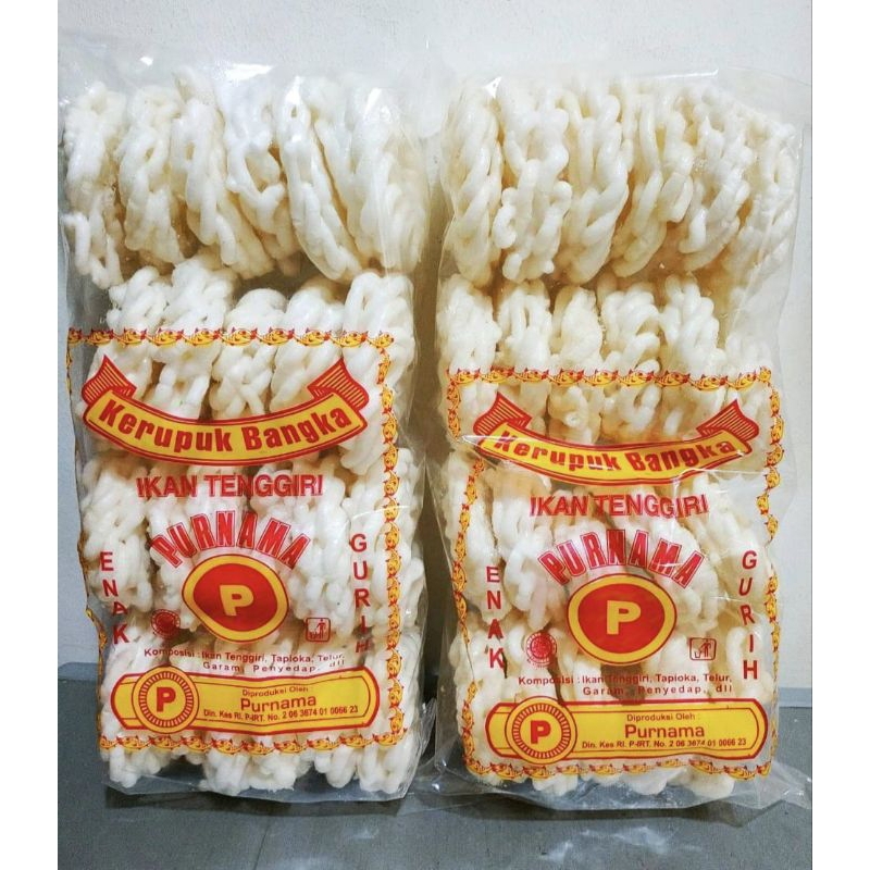 

Kerupuk Keriting Bangka Purnama Ikan Tenggiri/Kemplang Bangka