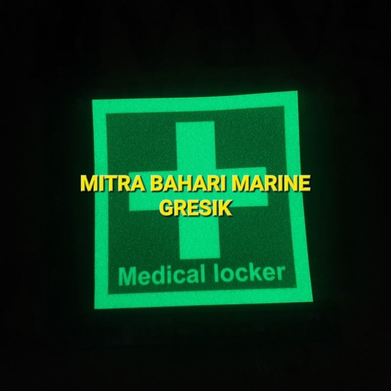 

Stiker IMO Symbol IMPA 334127 Medical Locker Ukuran 15x15cm Glow In The Dark