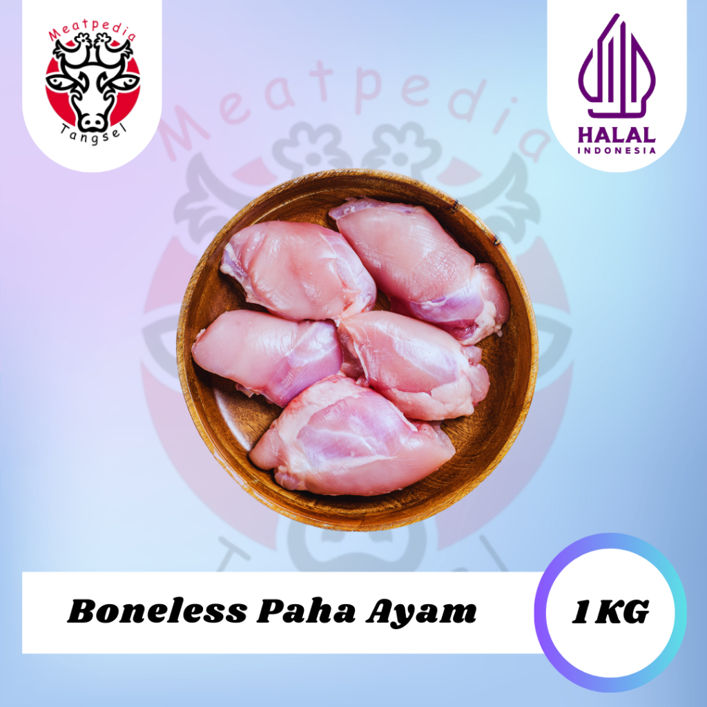 

Boneless Paha Ayam - Paha Ayam Fillet Tanpa Tulang Dan Kulit 500gr