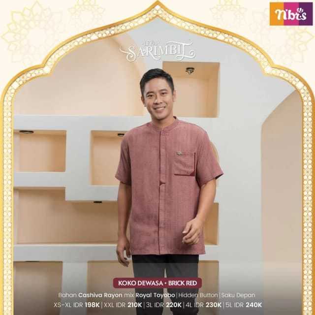 KOKO NIBRAS IFFA BRICK RED / KOKO NIBRAS LENGAN PENDEK / KOKO NIBRAS DISKON / NIBRAS KOKO TERBARU