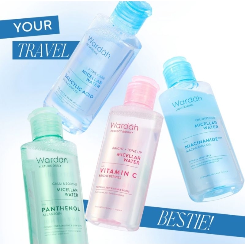 WARDAH MICELLAR WATER SERIES/PEMBERSIH WAJAH/PEMBERSIH MAKEUP