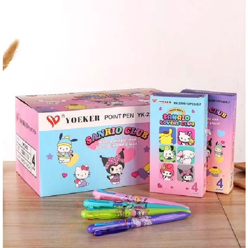 

Bolpen / Pulpen/ Pen 4 Warna Kuromi Melody Sanrio Fancy