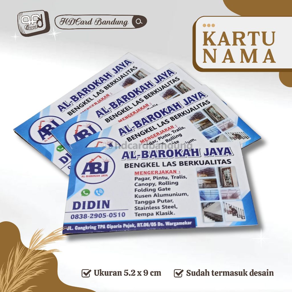 

Kartu Nama Custom Sesuai Request isi 100pcs Briefcard Artcarton Bahan BC AC