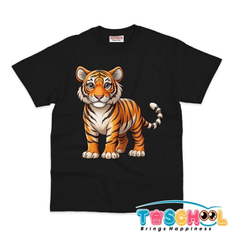 BAJU ANAK KAOS ANAK MOTIF HEWAN HARIMAU TIGER