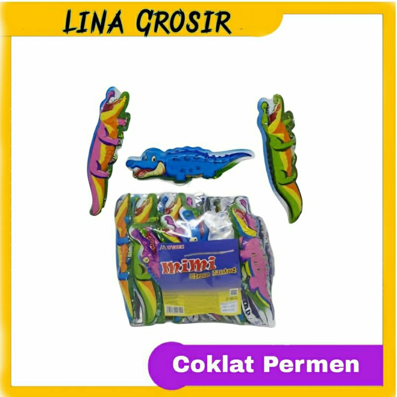 

PUSAN Mimi Chocolate Coated Bentuk Buaya @Isi 20Pcs