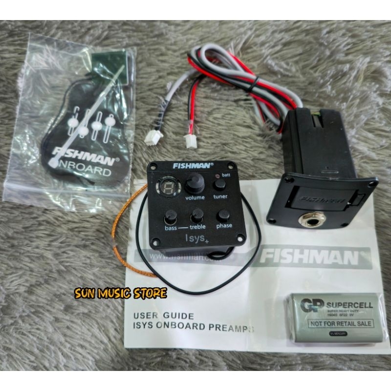 Preamp Fishman Isys Plus - Fishman Isys + - Preamp Gitar Fishman - Preamp Gitar Akustik Fishman - EQ