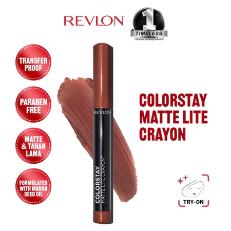 Revlon Colorstay Matte Lite Crayon (Full-Coverage Matte Lip Color Crayon)