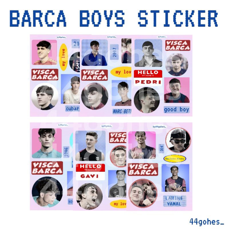 

Barca Boys Sticker Glitter