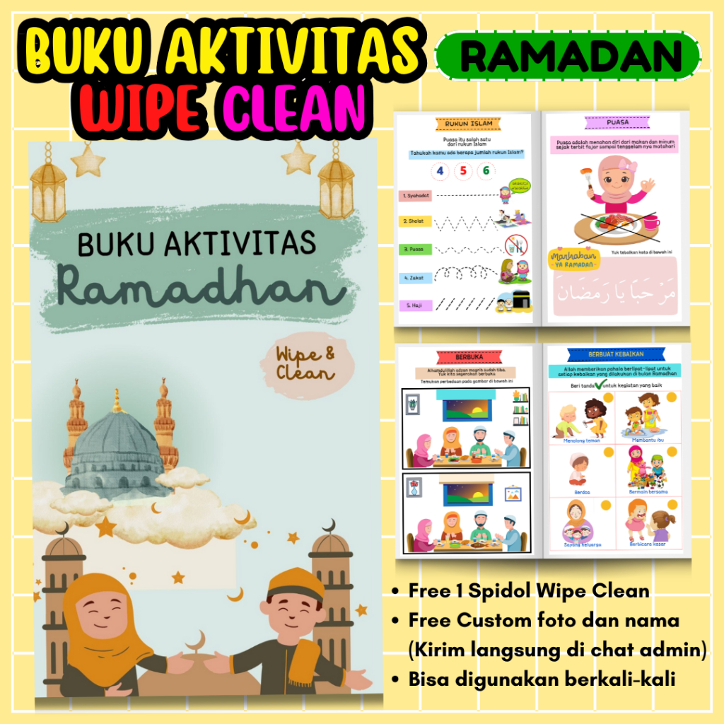 Buku Kegiatan Ramadhan  Aktivitas Agenda Poster Ramadan Anak TK PAUD SD Aktivitas Agenda Poster Rama