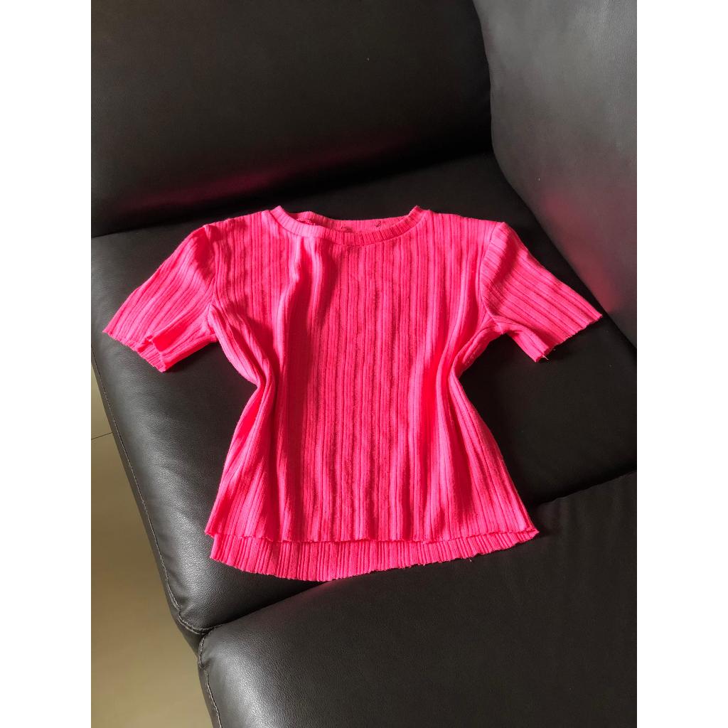 Short sleeve tshirt neon pink sz S - M + PPn 20%