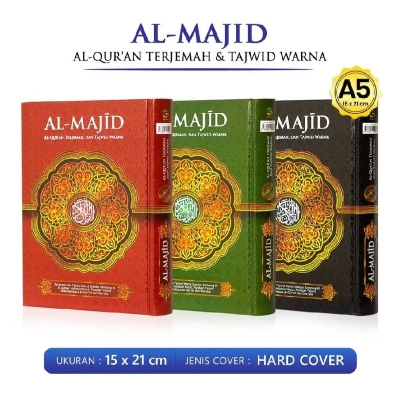 AlQuran Terjemahan Tajwid Warna Al-Majid A5 Sedang