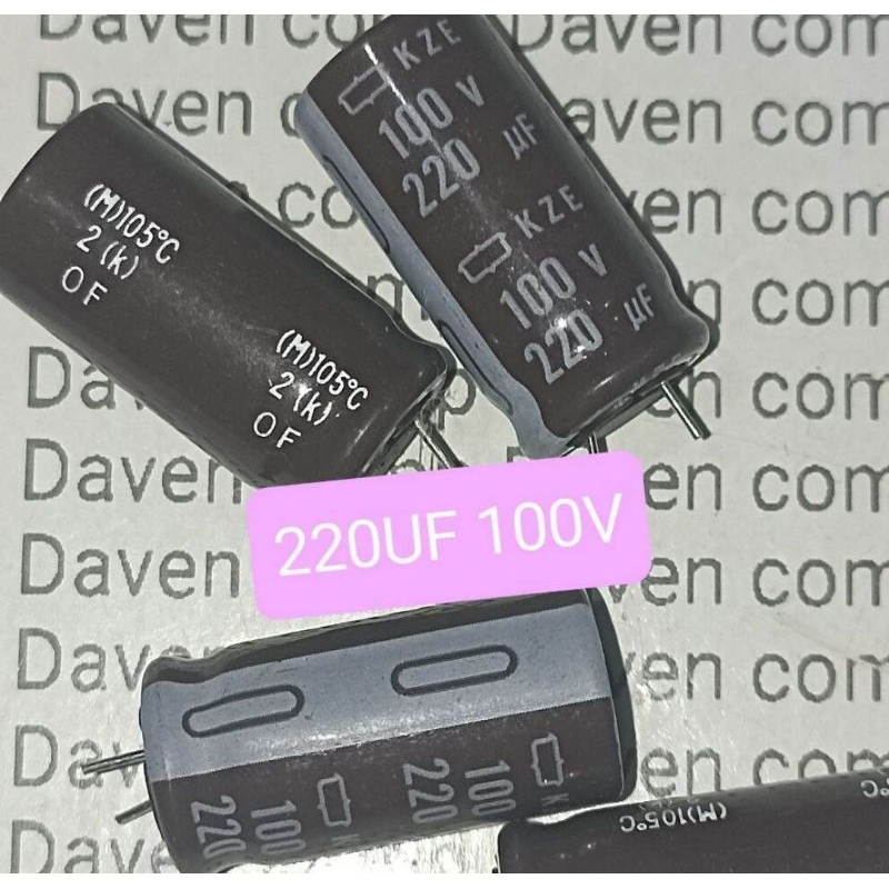 5BUAH ELCO 220UF 100V KAPASITOR ELKO 220UF 100VOLT 220 UF 100 VOLT