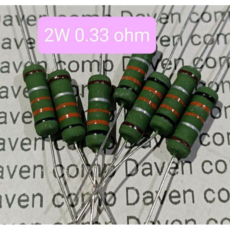 10BUAH RESISTOR 2WATT 0.33OHM 2W 0.33OHM 2 WATT 0.33 OHM