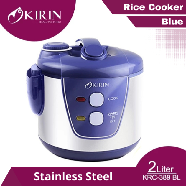 Kirin Rice Cooker 2 Liter KRC-389 Penanak Nasi Stainless / Magic Com Kirin 2 Liter