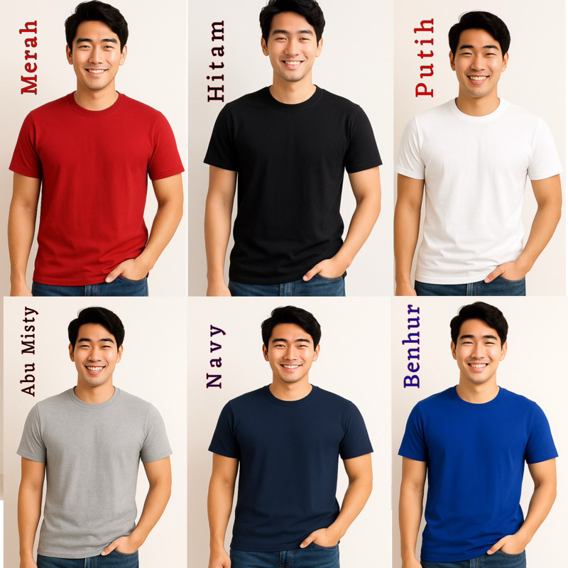 Kaos Oblong Polos / Kaos Polos Dewasa / kaos Oblong Unisex  / kaos Polos / Kaos Polos Distro