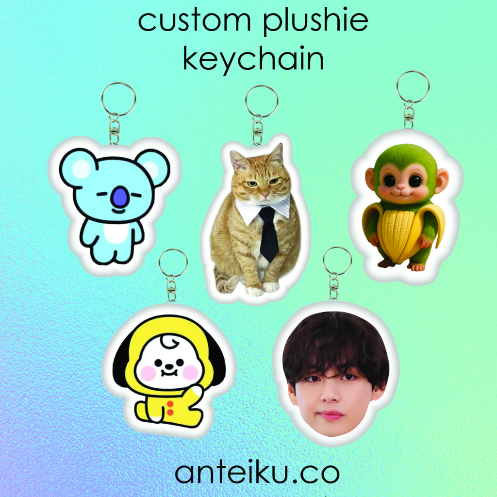 custom plushie keychain - custom gantungan kunci boneka