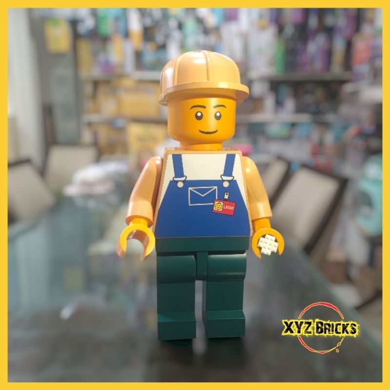 LEGO MAN 19 inch MaxiFigure Display Giant Minifigure - White Shirt with Blue Costume - USED