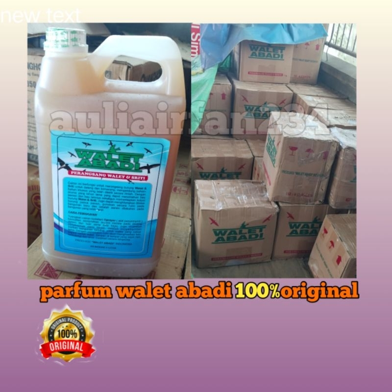 Parfum Walet Abadi 5 Liter Original – Cairan Pemikat Walet Super Ampuh & Tahan Lama
