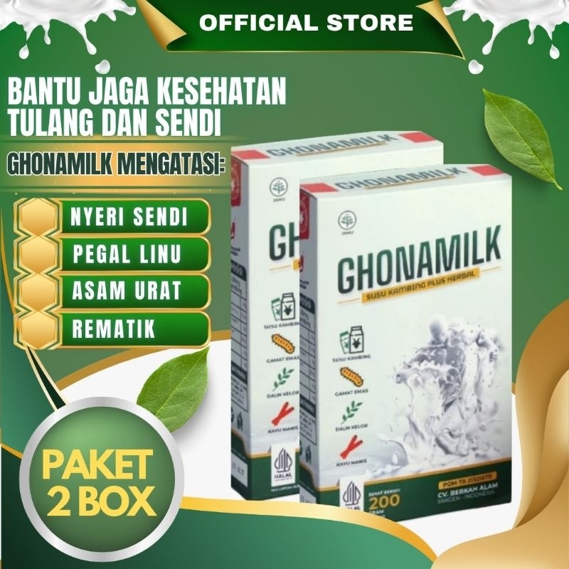 

GHONAMILK SUSU KAMBING PLUS HERBAL Paket 2 Box
