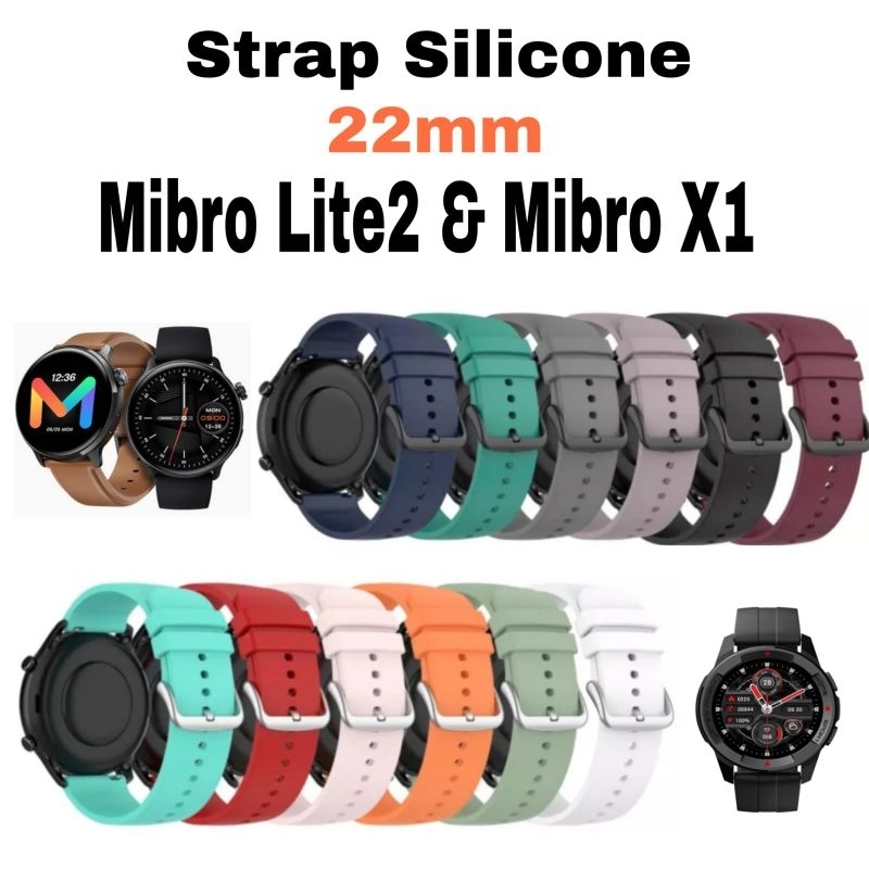 Strap silicone smartwatch Mibro x1 rubber 22mm mibro lite2 quick release polos