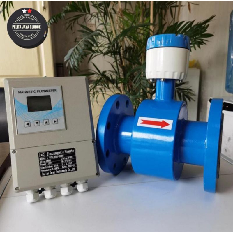 Flowmeter Electromagnetic 4"DN100 Flow meter PTFE Magnetic Aliran Cairan Makanan Kimia Limbah
